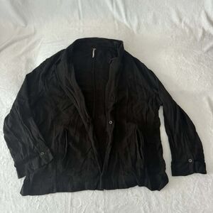 Free People Black Blazer
